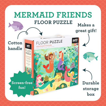 Petit Collage Floor Puzzle, Our World, 24-Pieces – Large Puzzle for Kids, Completed Map Puzzle Measures 18” x 24” – Makes a Great Gift Idea for Ages 3+