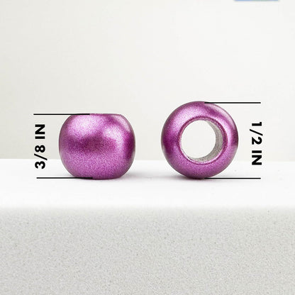 300 Acrylic Large Hole Beads for Crafts and for Hair 10mm x 12mm Acrylic Barrel Beads with 5.7mm Large Hole, Glossy Primary Assortment