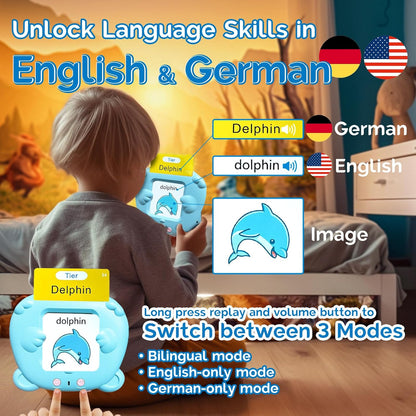 Bilingual English Flash Cards - Korean Talking Flash Cards, 510 Sight Words 31 Themes, Pocket Speech for Toddlers 3-12, Autism Sensory Toys, Preschool Learning Activity (Korean, Pink)