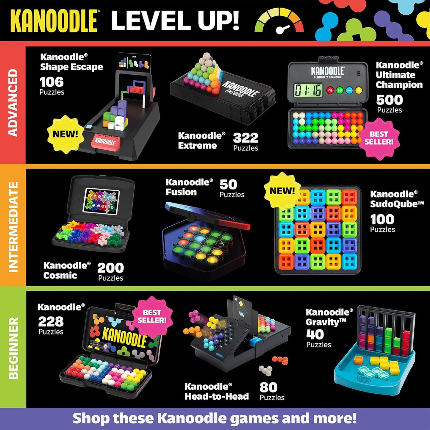 Educational Insights Kanoodle Fan Edition - 20th Anniversary (Magenta) - 3D Puzzles for Kids, Teens, and Adults, Brain Teasers for Kids 8-12, Challenging Logic Puzzles, Single Player Puzzle Toys