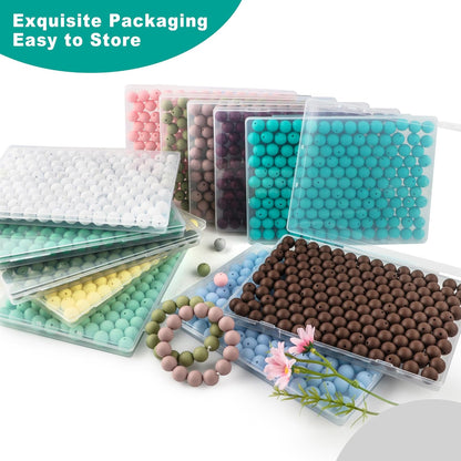 65Pcs 19mm Silicone Beads for Keychain Making Bracelet Necklace, Bulk Round Silicone Beads for Pens（Christmas Green） - Colors A