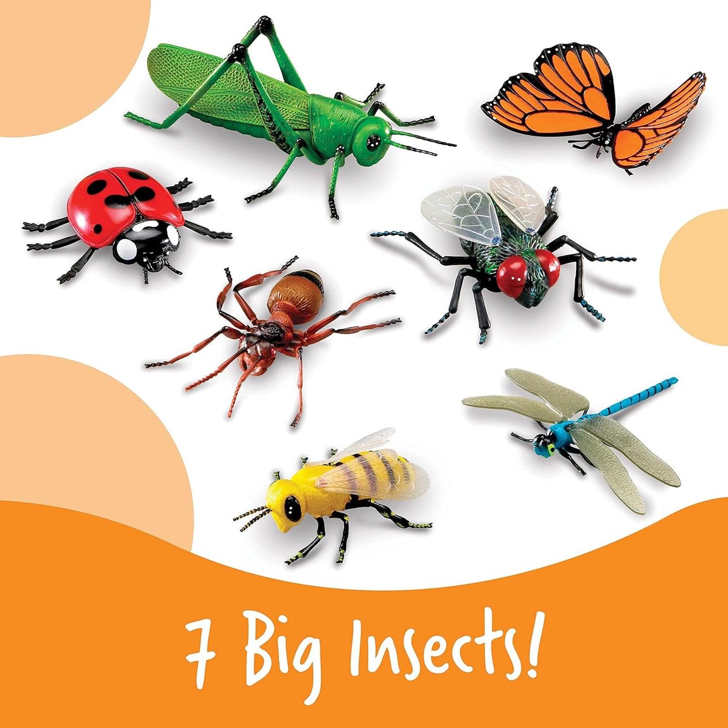 Learning Resources Jumbo Insects - Animal Toys for Kids, Toddler Preschool Science, Fine Motor Skills, Gifts for Boys and Girls, Ages 3+