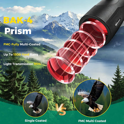 15x56 Monocular Telescope High Power Monoculars High Definition for Adults Kids with Smartphone Adapter&Tripod with BAK-4 Prism Stargazing Hunting, Wildlife Bird Watching, Travel Camping, Hiking