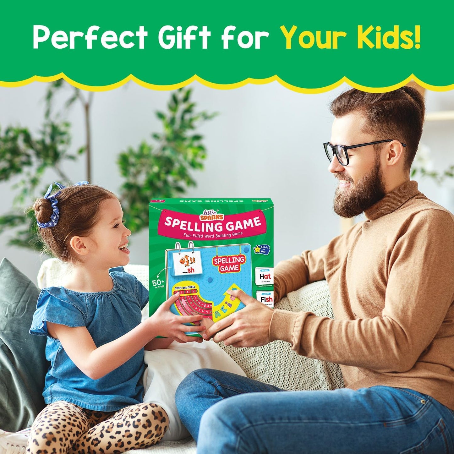Smartivity Spelling Game Learning Toy for Kids 4-8 Years Old,50+ Picture Cards,Birthday Gift,Educational Word&Vocabulary Building Toy with Rotating Letter Wheels