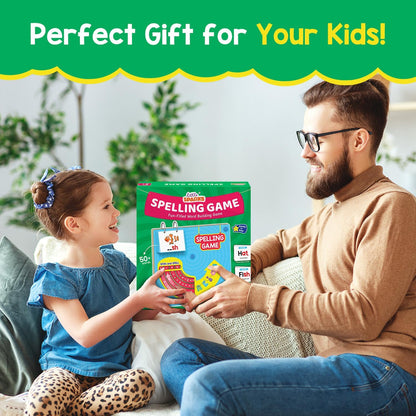 Smartivity Spelling Game Learning Toy for Kids 4-8 Years Old,50+ Picture Cards,Birthday Gift,Educational Word&Vocabulary Building Toy with Rotating Letter Wheels