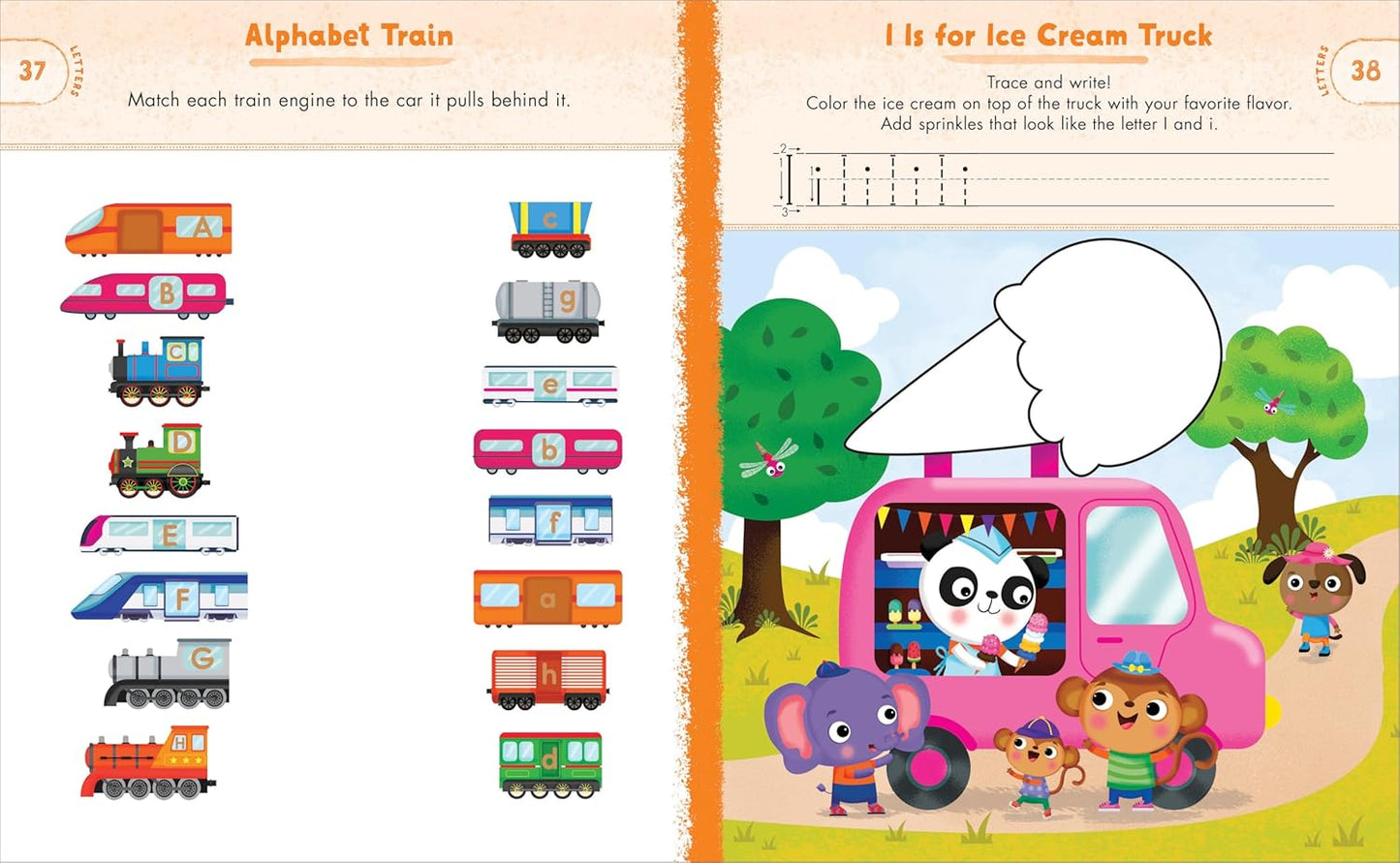Preschool Activity Book Trucks, Cars, and Airplanes: 80 Games to Learn Letters, Numbers, Colors, and Shapes (School Skills Activity Books)