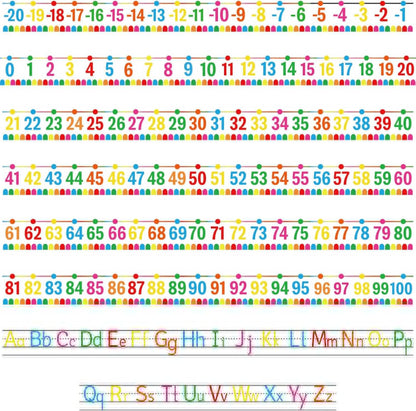 32Pcs A to Z Alphabet and -20-100 Number Cards Boho Bulletin Board Under The Sea Ocean Summer Sunflower Bee Theme Classroom Decorations Math Posters for Wall School Teacher Supplies (Sea Number)
