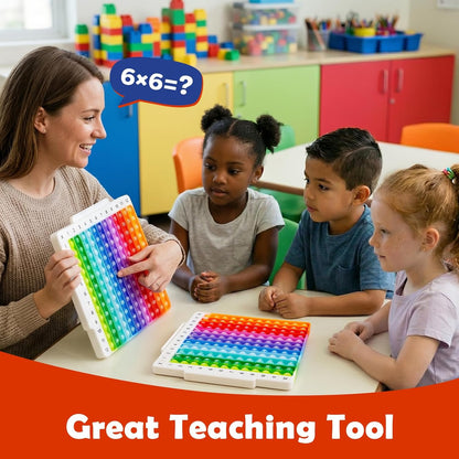 Torlam Math Flash Cards Math Board,Math Games Manipulatives Times Table Chart Fun Learning Interactive Practice Kit for Kids,Multiplication,Division,Addition,Subtraction Flash Card Pack Toys for Kids
