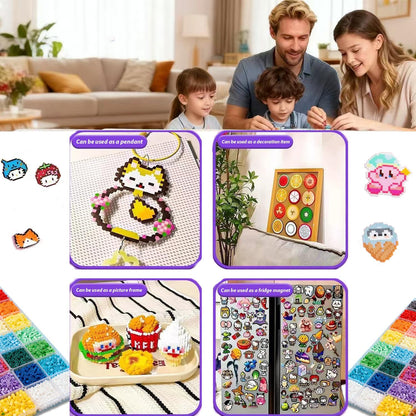 26000PC 2.6mm Mini Fuse Beads, 48 Colors Melty Beads Includes Pegboard & Ironing Paper，Christmas Home School Arts and Crafts Supplies for Kids