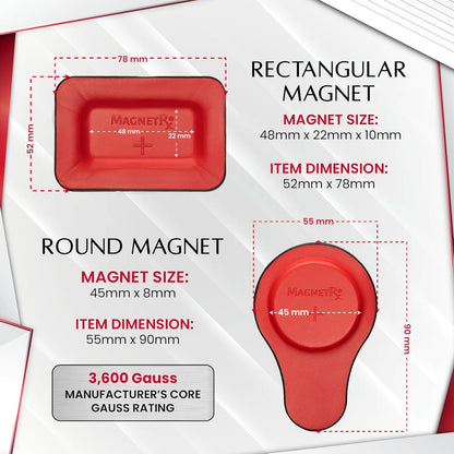 MagnetRX® Biomagnetic Magnets Kit – Imanes para Biomagnetismo Médico – Dr Goiz Magnets for Biomagnetism Bio Magnet Pair – 5200 Gauss Large Round Magnet (6 Units)