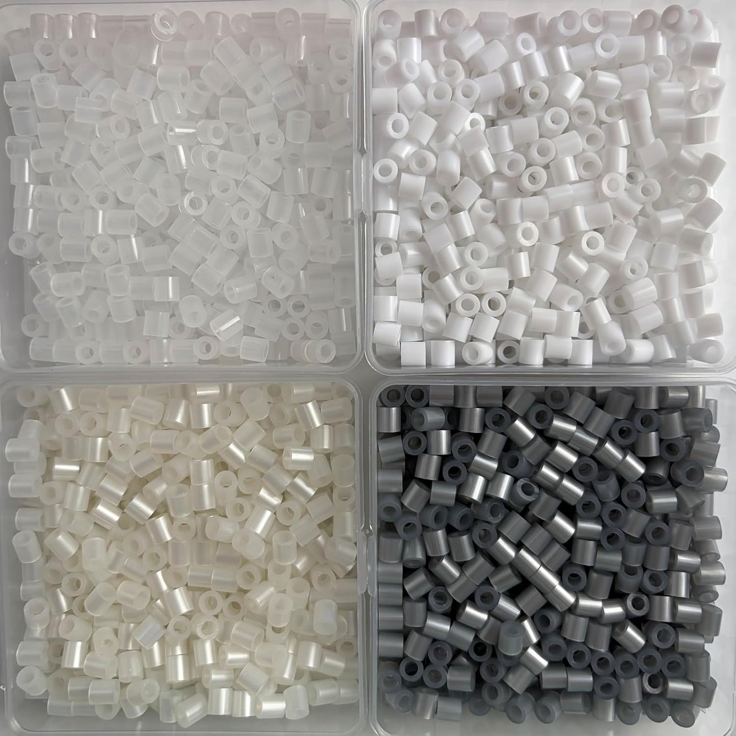 OEEKOI 5500Pcs Fuse Beads - 5mm Bulk Melting Beads for Crafts, Ideal for Christmas Birthday Gifts,Clear