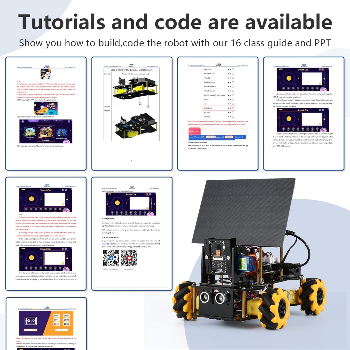 ACEBOTT Smart Robot Tank Car Kit with ESP32 for Arduino Robotics for Kids Ages 8-12 12-16 STEM Science Kits Coding Gifts for 8-16 Year Old Boys Girls Teens Cool Engineering Building Toys Unique Gifts