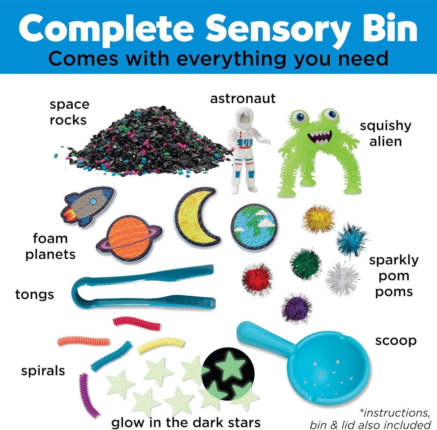 Creativity for Kids Sensory Bin: Dinosaur Dig - Toddler Sensory Toys, Sensory Bin Filler and Toddler Activities for Boys and Girls, Dinosaur Toys for Kids Ages 3-5+