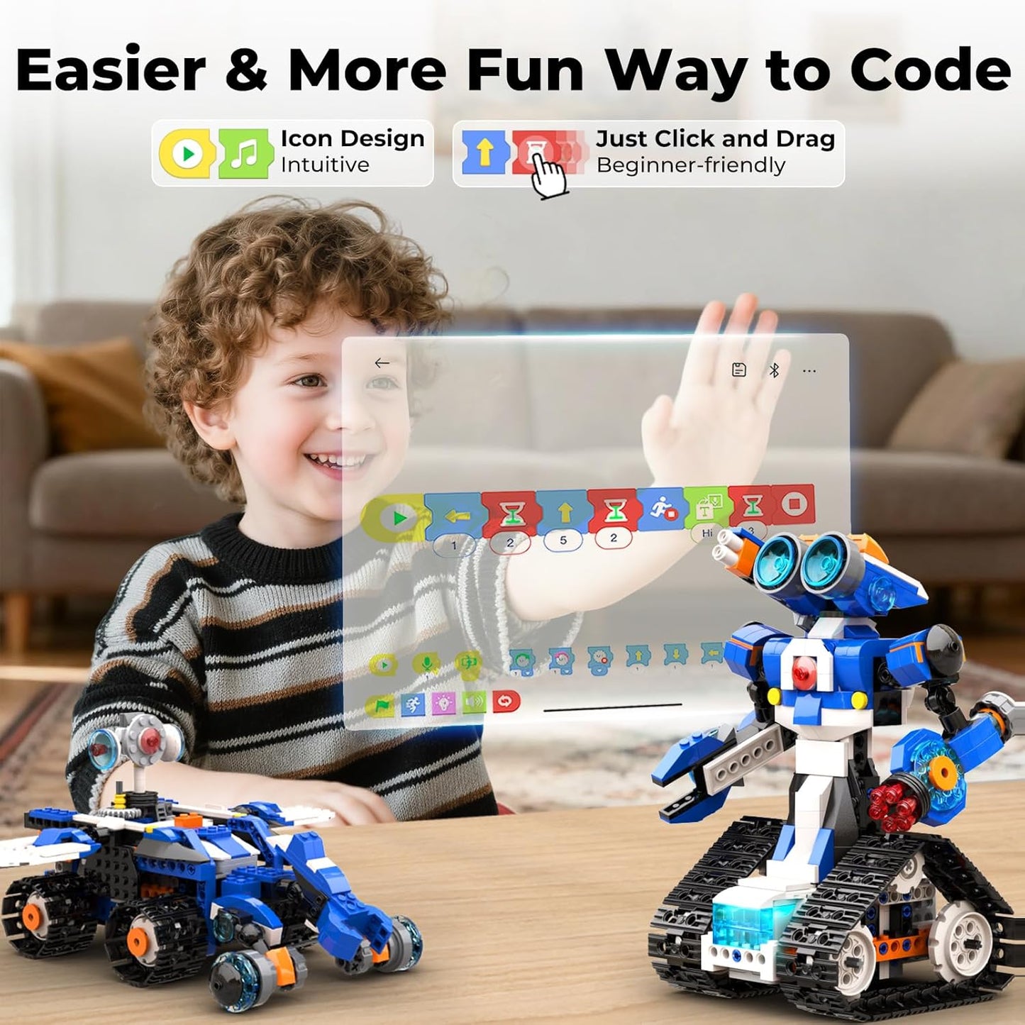 Apitor STEM Robot Toy 6-in-1 Robot Building Kit for Boys Age 8-12, APP Remote Control STEM Coding Toys, Educational Robotics Gifts for Boys Girls Kids Ages 7 8 9 10 11 12 (480 Pieces)
