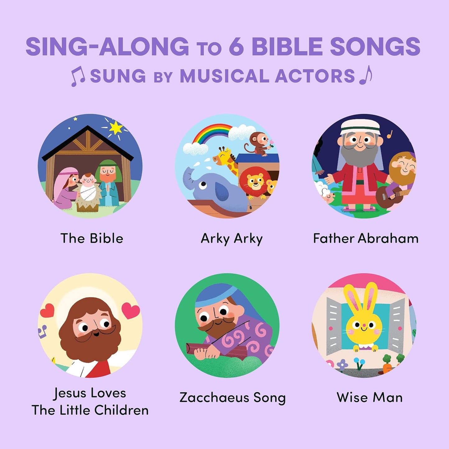 Dance with Jesus Christian Sound Books for Kids - 6 Bible Songs for Toddlers – Christian Gifts for Kids - Baby Bible for Baptism, Christening, Dedication Gifts, Sunday School, Preschool Homeschool