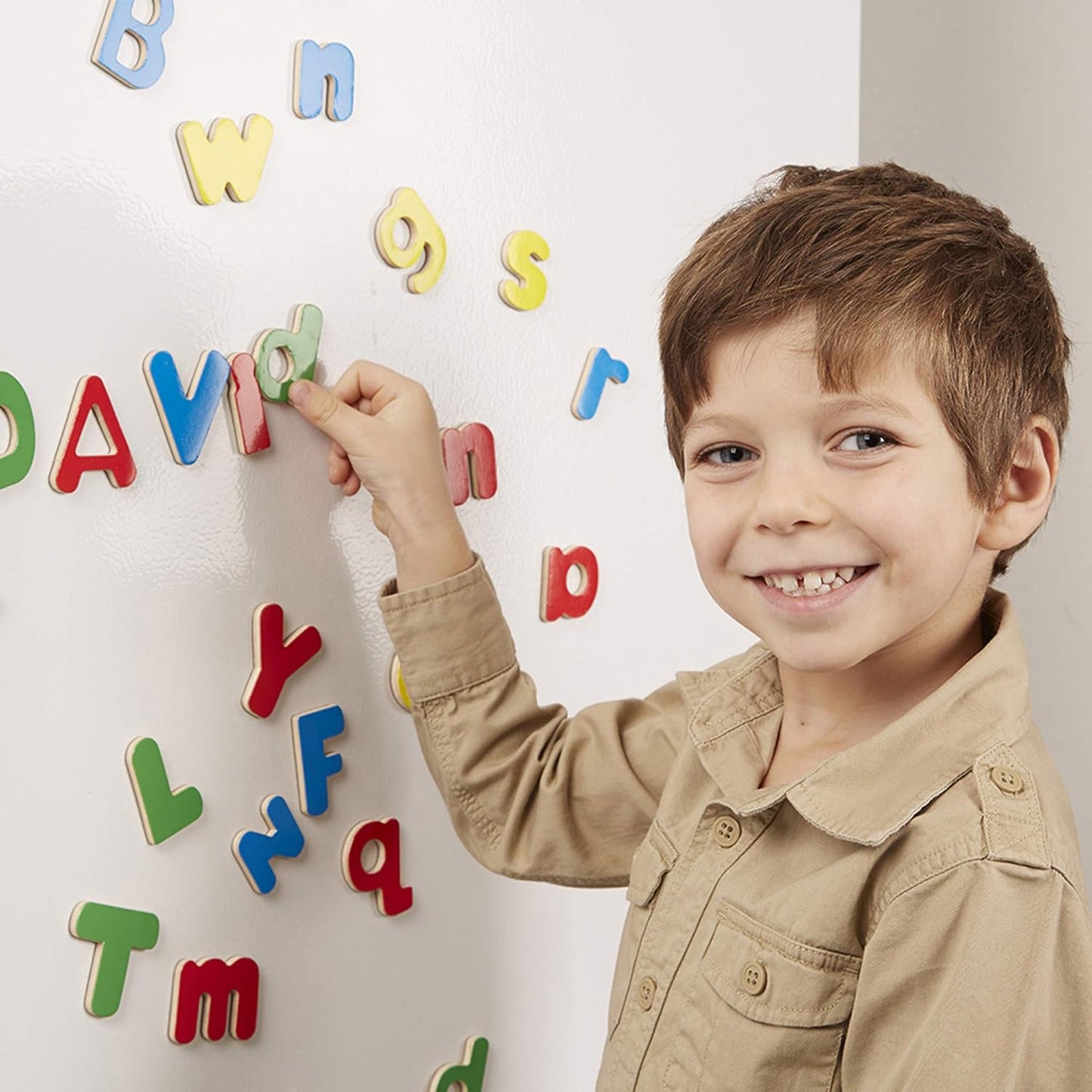 Melissa & Doug Deluxe Magnetic Letters and Numbers Set – 89 Wooden Alphabet Magnets & Numbers, Educational Learning Toys for Preschool Kids Ages 3+