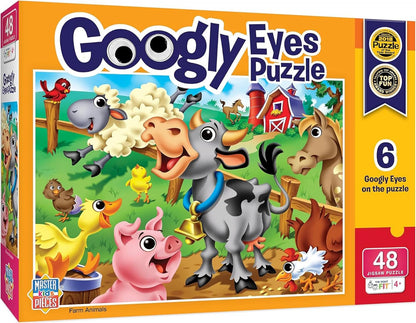 MasterPieces – 48 Piece Jigsaw Puzzle for Kids 4+ Years, Pets with Googly Eyes, Educational and Fun Game, Gift Idea for Children, 19" x 14