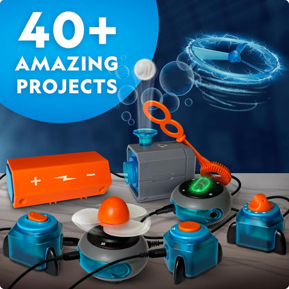 National Geographic Circuit Maker Electronics Science Kit – 60 Hands-On STEM Projects for Kids, Build Real Electrical Circuits, Educational STEM Activity for Learning Electricity & Engineering Skills