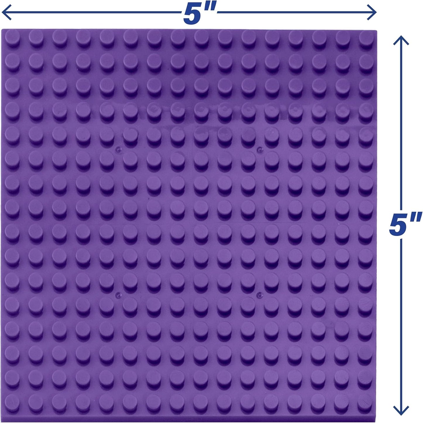 Classic Baseplates for Building Bricks - Set of 10 Sand 5"x5" Building Plates- Dual Connectivity, Build on Both Sides- Compatible, Tight Fit w Major Brands- Creative STEM Toy & Kids Bday Gift (Sand)