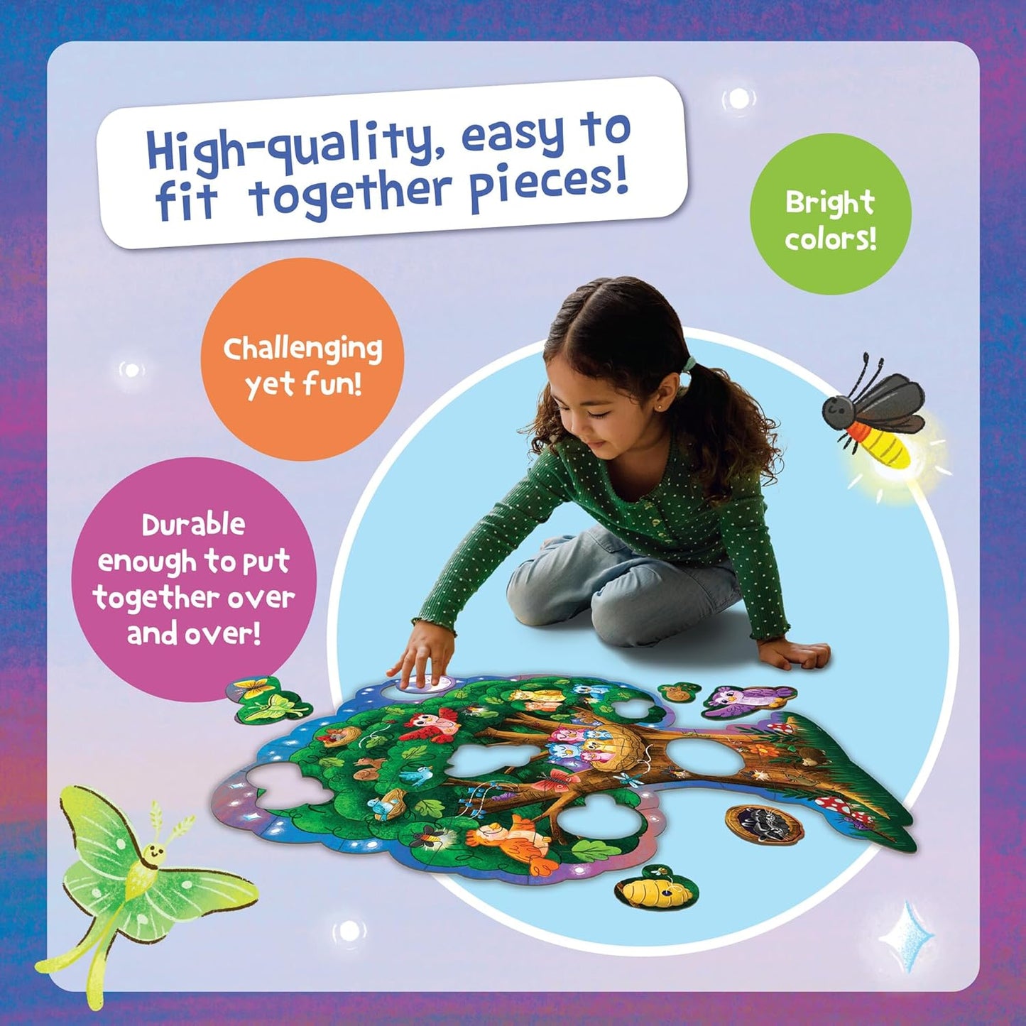 Peaceable Kingdom Hoot Owl Hoot Floor Puzzle – Giant Floor Puzzle for Kids Ages 5 & up – Great for Classrooms