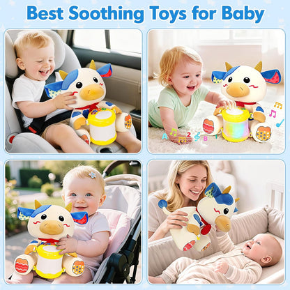 Hodurgyi Baby Toys 6-12 Months, Bear Musical Plush with Lights,ABCs,Animal Sounds, Numbers, Infant Early Learning Toy, Christmas Birthday Gifts for 6+ Month Boys &Girls