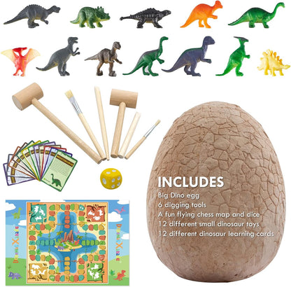 Gemstone Dig Kit, 16 Real Gem Stones and Crystals Excavation Kit, STEM Educational Toys Science Kit for Kids 5-7 8-12, Gem Digging Kit Rock Collection Stocking Stuffers Gifts for Boys Girls