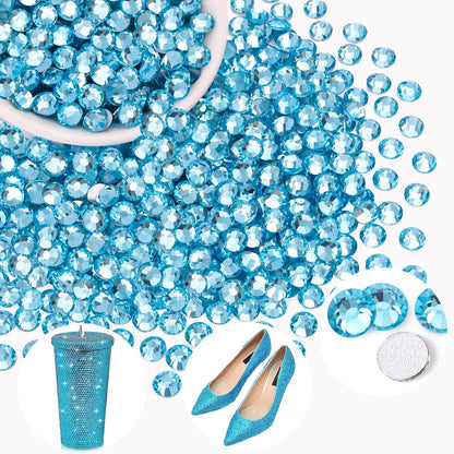 5000PCS SS6/2mm Glass Crystal Rhinestones (Clear), Bedazzling Flatback Rhinestones for Crafting DIY Crafts Nail Art Makeup Decoration, Gems Diamond Charms for Tumbler Shoes Clothing Mug