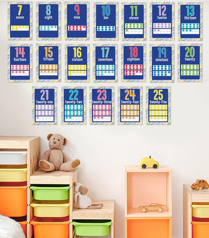 Carson Dellosa 14-Piece Mathematics Strategy Posters, 8.5" x 11" Wall Art Ten Frame, Counting, Number Line, Math Manipulatives, Facts, and More Strategies, Classroom Decor and Teacher Supplies