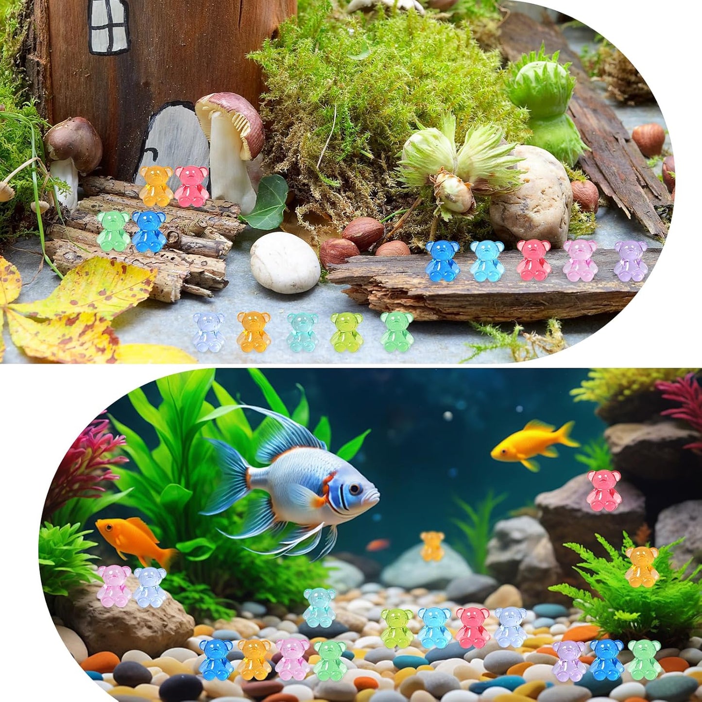 320Pcs Resin Animals Figures,Mini Counting Bears,Mini Resin Bears, Tiny Miniature Figurines Bear to Hide, Bulk Mini Teddy Bears for Kids, Counting Manipulatives, Valentine’s Gifts