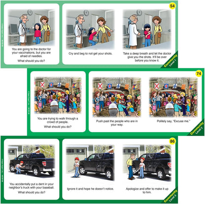 Super Duper Publications Making Good Social Choices Skill Strips®, Critical Thinking Flashcards, Educational Resource