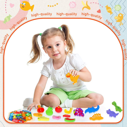 5 Pack Wooden Tangram Puzzle for Kids Wooden Hexagon Puzzle Block Teaser Geometric Shapes Tangram Games for Jigsaw 3D Logic IQ Game Gift(Geometry)