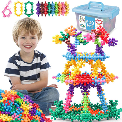 NEOACT 200PCS Building Blocks Kids Educational Building Toys Interlocking Plastic Connect Block Manipulatives for Preschool Kids Aged 3+, Creativity Kid Toy Classroom Kindergarten Toys