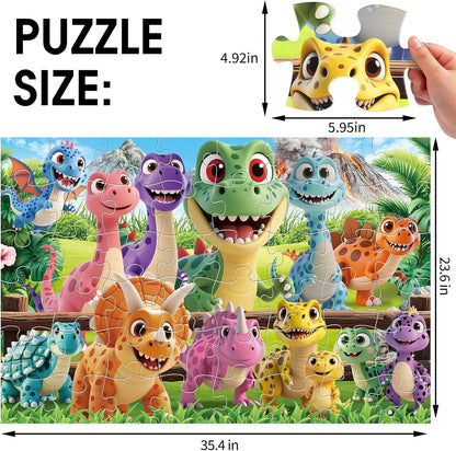 Jumbo Floor Puzzle for Kids,48 Pieces Farm Animals Puzzles for Toddlers 3-5,Large Barn Jigsaw Puzzles,Preschool Educational Animal Toys,Easter Gift for Boys & Girls Ages 4-8