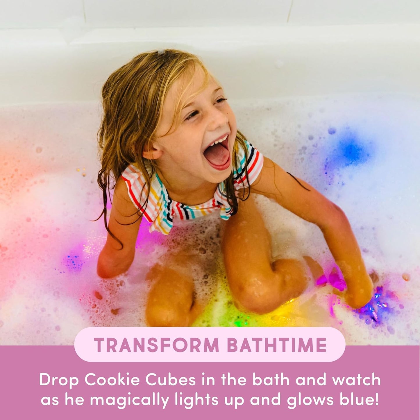 Glo Pals Play Pack Bundle with Sensory Play Jar, Water-Activated Light-Up Cubes, and Fun Fillers - Sensory Toys for Toddlers - Sensory Toy Kit with Light Up Cubes for Bathtub - Abby Cadabby
