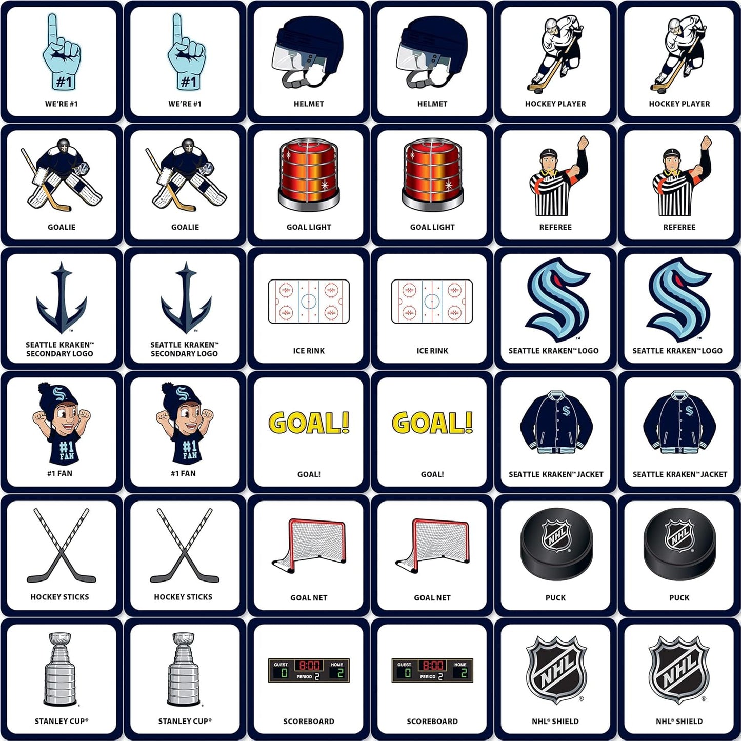 MasterPieces NHL Chicago Blackhawks Matching Game, For Ages 3+ - Fun Family Entertainment for Kids and Adults - Educational, Engaging, and Perfect for Game Night, Interactive Classroom Activities