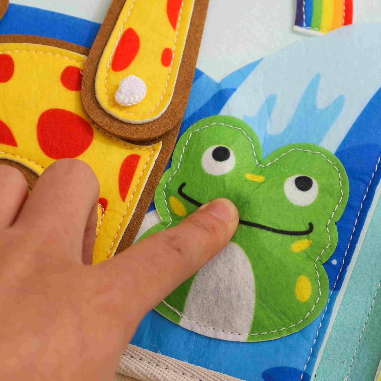 GOODMOM Busy Book for Toddlers Age 1-3 - Interactive Quiet Felt Activity Book, Travel Toys for Kids,Learning Toys, Fine Motor Skills, Color Shape Recognition,