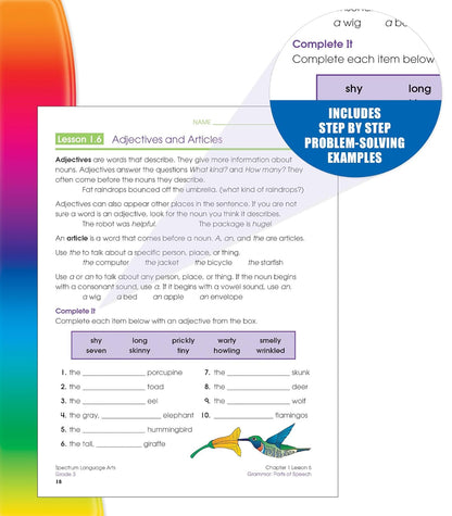 Spectrum Grade 3 Language Arts Workbook, English Grammar, Parts of Speech, Sentence Building Skills, Vocabulary, Punctuation, and More, ELA Classroom or Homeschool Curriculum (Volume 13)