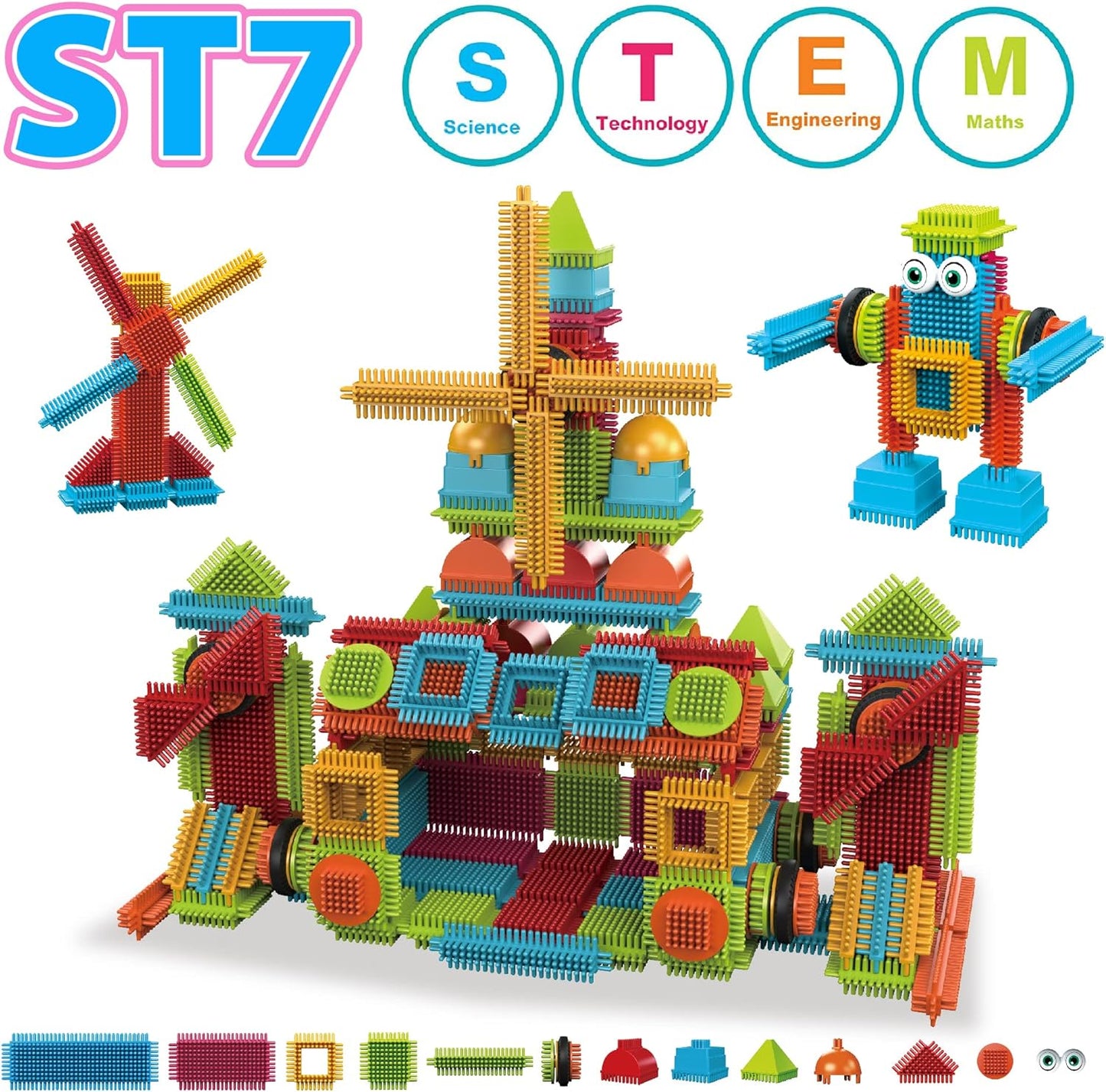 Contixo STEM Building Toys - 110 pcs Marble 3D Magnetic Run Tiles Learning Stacking Educational Building Blocks Set, Creativity Beyond Imagination, Inspirational, Recreational Toy for Kids