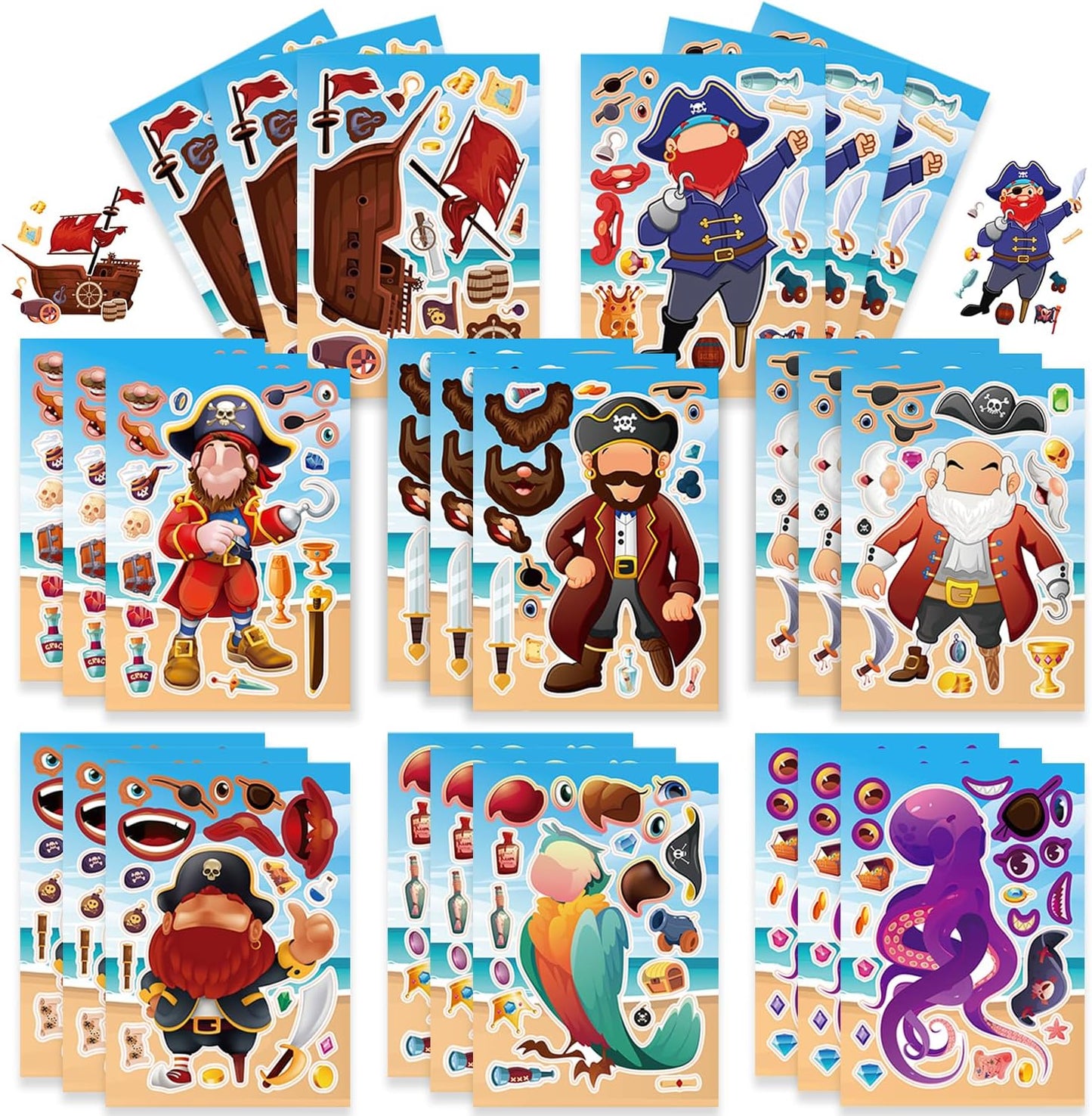 24-Sheet Make Your Own Science Sticker Kit | Microscope, DNA & Scientist Designs - Reusable Educational Decor for Classrooms & Kids Rooms