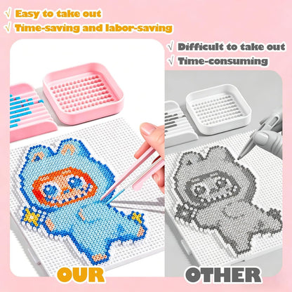 2.6mm Fuse Beads Craft Kit for Kids Adults, 8PCS Fuse Beads Tool Set with Pegboard, Sorting Trays, Tweezers, Bead Pickup Tool, Storage Container, Compatible with Perler Beads for DIY Art Crafts