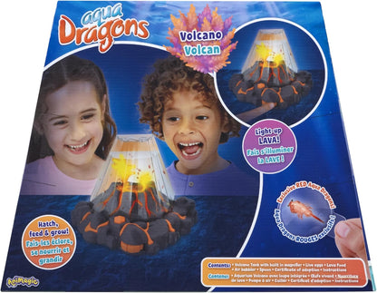 Animagic Aqua Dragons Volcano | Build an Aquatic Ecosystem, Watch Prehistoric Pets Hatch & Grow | Science Kit with LED Light-Up Tank | Includes Exclusive RED Aqua Dragons | Ages 6+