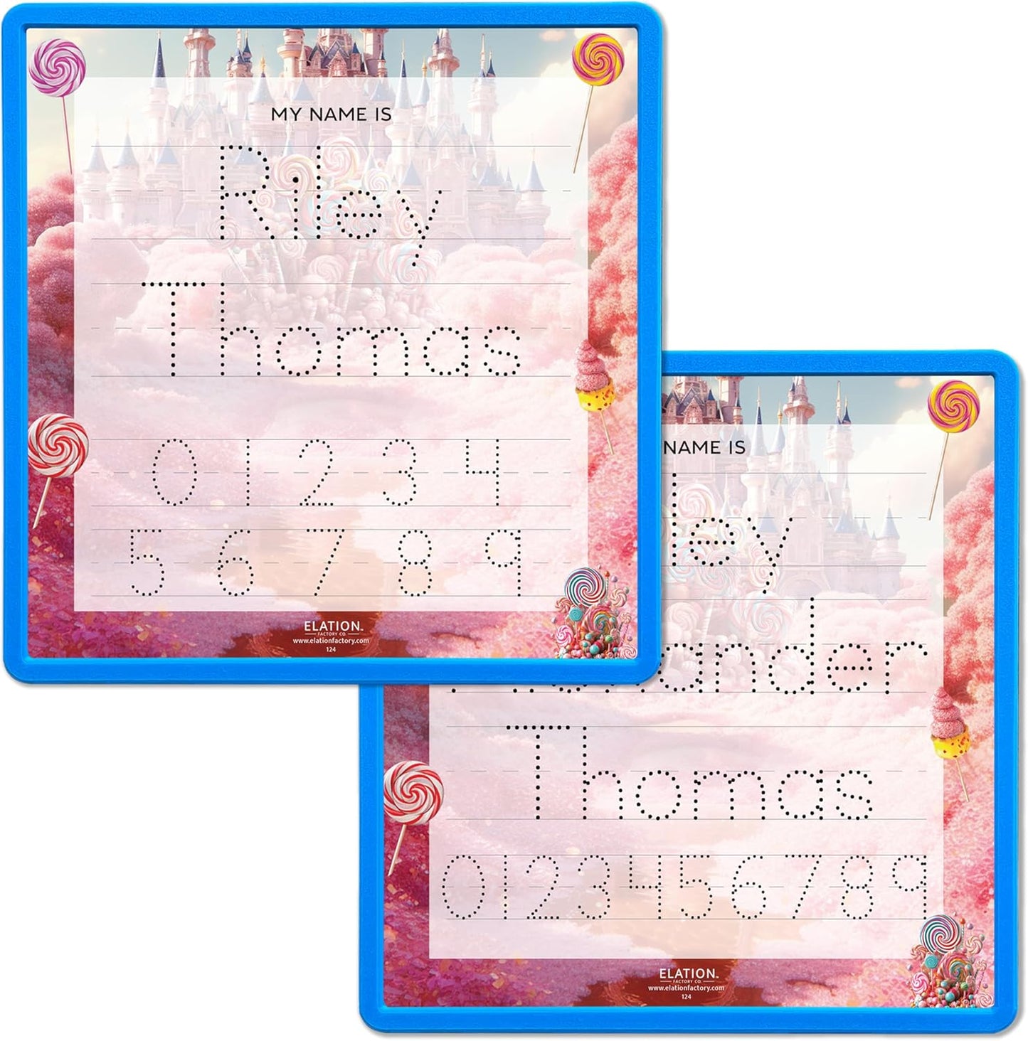 Kid's Name Tracing Board | Dry Erase Letter Tracing | Reusable Name Board | Alphabet Letters | Personalized | Candy Theme