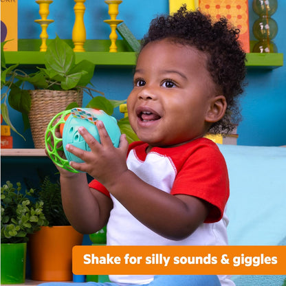 Bright Starts Oball Musical Toy, Jingle & Shake Pal, BPA-Free Easy-Grasp Baby Rattle Toy, Ages Newborn+