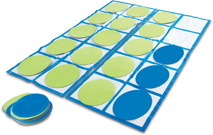 Learning Resources Ten Frame Floor Mat Activity Set, Math Manipulatives for Preschool & Kindergarten, Gross Motor Number & Place Value Games, Classroom Use, Lightweight, Multicolor