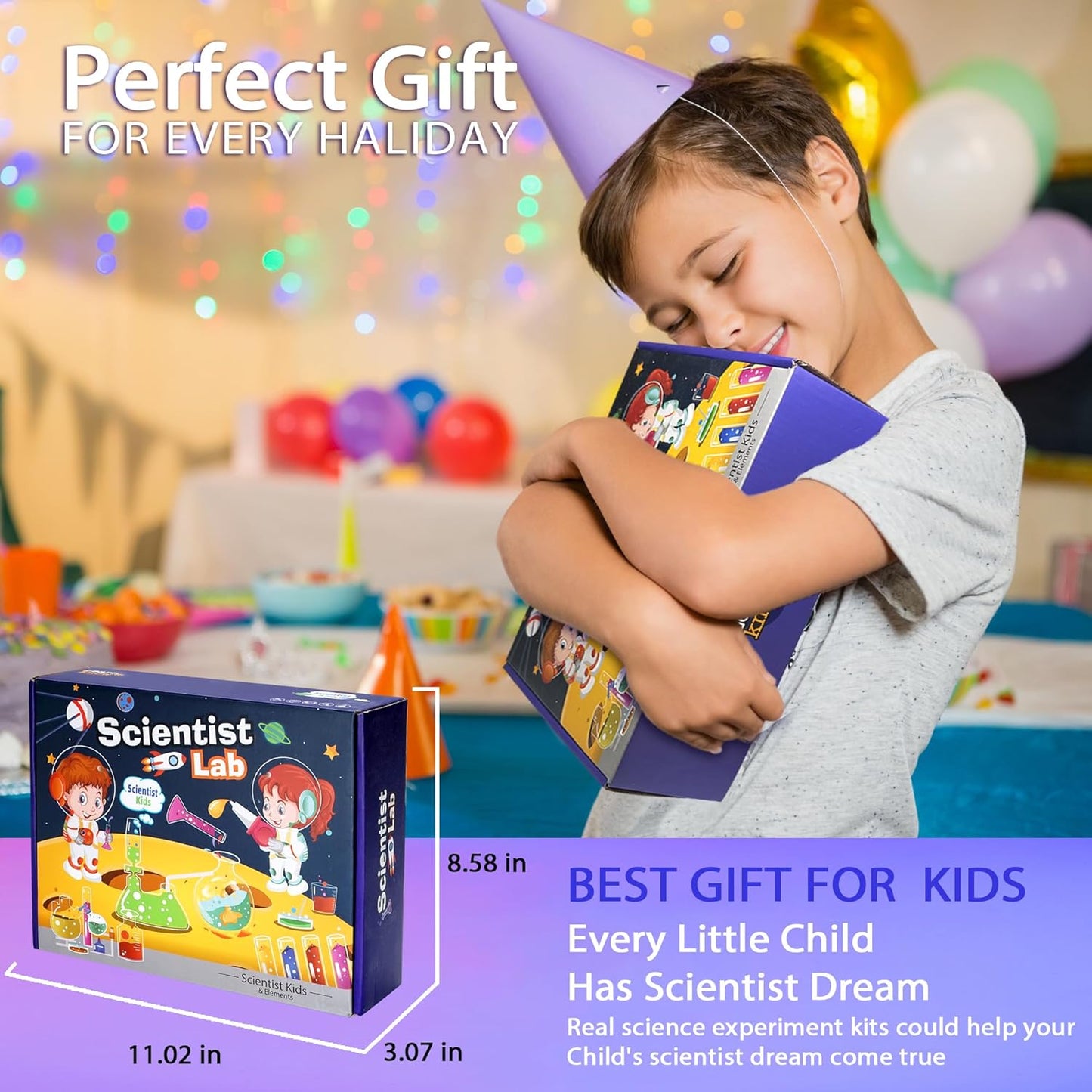 Educational Science Kit for Kids - 56 Science Lab Experiments with Lab Coat Scientist Costume, Science Kits for Kids Age 6-8-10-12, 70+ PCS DIY Stem Projects, Educational Toys for Girls Boys