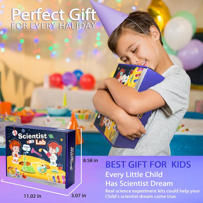 Educational Science Kit for Kids - 56 Science Lab Experiments with Lab Coat Scientist Costume, Science Kits for Kids Age 6-8-10-12, 70+ PCS DIY Stem Projects, Educational Toys for Girls Boys
