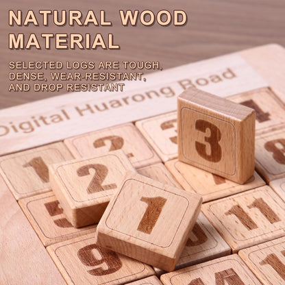 AIUAZA Wooden Number Sliding Puzzle，Brain Teasers Toy Tangram Slide Puzzle Game，Sequential Puzzles Board Game，Educational Toys for Kids and Adults（Number 1-24）