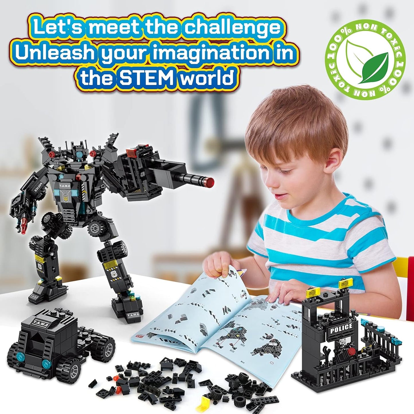 51-in-1 Robot Building Kit for Kids Stem Building Toys Erector Set for Boys 8-12 Engineering Stem Projects Construction Building Blocks Toys Gifts for Boys Kids Age 6 7 8 9 10 11 12 Year Old
