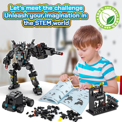 51-in-1 Robot Building Kit for Kids Stem Building Toys Erector Set for Boys 8-12 Engineering Stem Projects Construction Building Blocks Toys Gifts for Boys Kids Age 6 7 8 9 10 11 12 Year Old