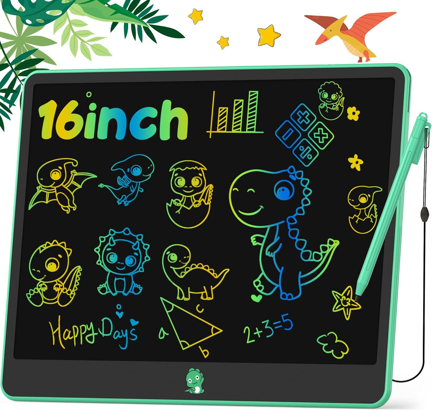 Hockvill LCD Writing Tablet for Kids, 16Inch Toys for Girls Boys Drawing Pad for 3 4 5 6 7 Year Old Kid, Toddler Doodle Board Christmas Birthday Gift for Kids，Erase Lock Writing Board